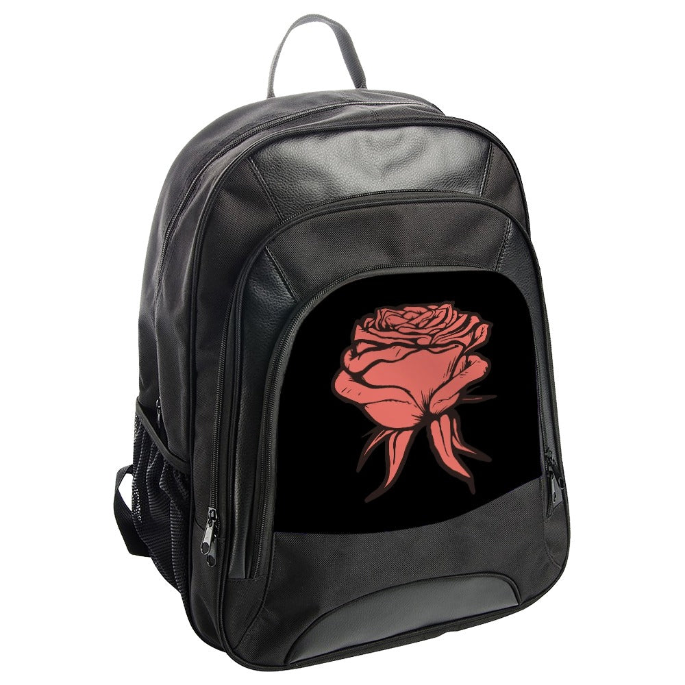 Rose Backpack, Floral Design Backpack, Stylish Backpack, Everyday Backpack, Rose Art Backpack, Fashion Backpack, Gift for Her - Tawshia