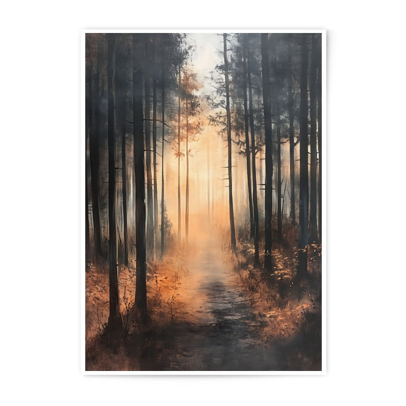 Forest Photographic Print, Misty Path, Dark Woods Art, Landscape Photo, Nature Wall Decor, Home Decor, Fine Art Print - Tawshia