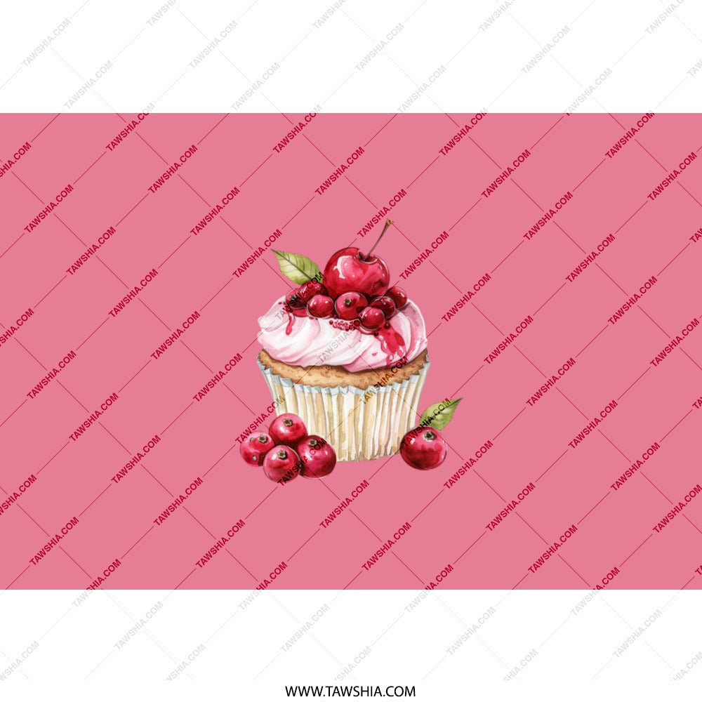 Cherry Cupcake Tumbler, Pink Drinkware, Delicious Dessert Tumbler, Sweet Treat Tumbler, Birthday Gift Idea - Tawshia