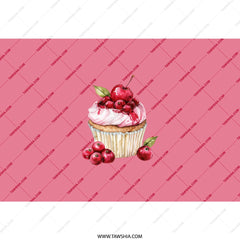 Cherry Cupcake Tumbler, Pink Drinkware, Delicious Dessert Tumbler, Sweet Treat Tumbler, Birthday Gift Idea - Tawshia