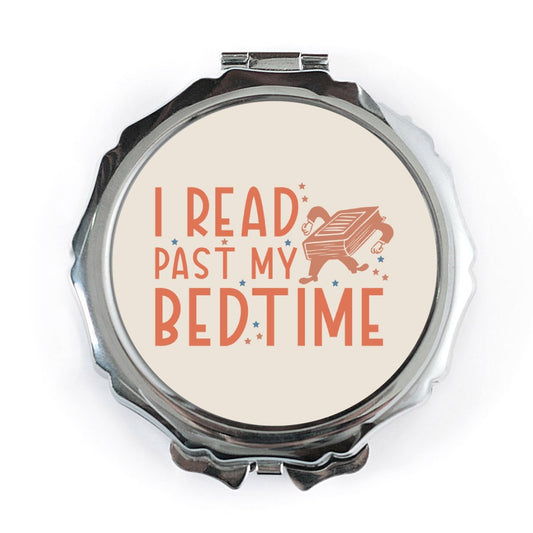 Book Lover Pocket Mirror, Funny Reader Gift, I Read Past My Bedtime Compact Mirror, Bookworm Gift, Library Gift, Reading Addiction Gift - Tawshia