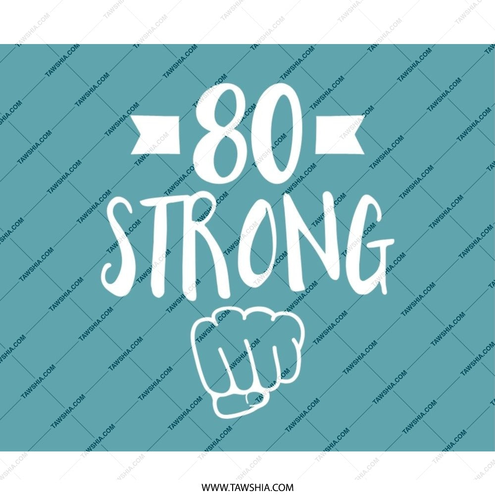 80th Birthday Mouse Pad, 80 Strong, Birthday Gift for Him, Birthday Gift for Her, Eighty Birthday, Celebration Mousepad - Tawshia