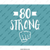 80th Birthday Mouse Pad, 80 Strong, Birthday Gift for Him, Birthday Gift for Her, Eighty Birthday, Celebration Mousepad - Tawshia