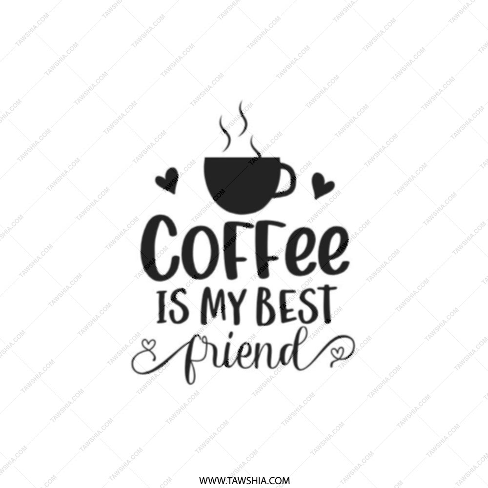 Coffee is My Best Friend Pocket Mirror, Cute Coffee Lover Gift, Handbag Mirror, Portable Mirror, Pocket Makeup Mirror, Gift for Friend - Tawshia
