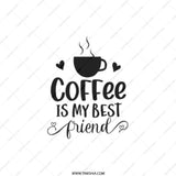 Coffee is My Best Friend Pocket Mirror, Cute Coffee Lover Gift, Handbag Mirror, Portable Mirror, Pocket Makeup Mirror, Gift for Friend - Tawshia