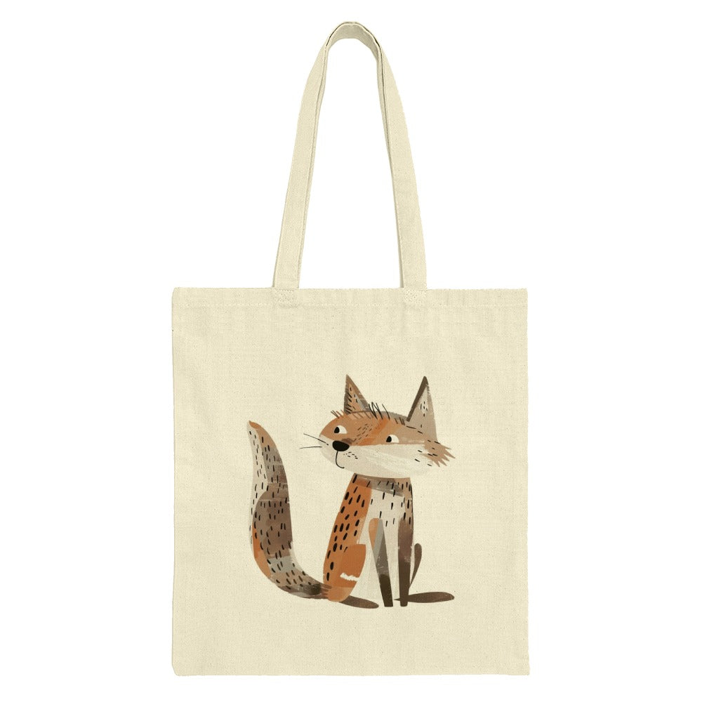 Cute Fox Tote Bag, Animal Lover Bag, Woodland Creature Bag, Gift for Her, Reusable Grocery Bag, Book Bag, Everyday Tote - Tawshia