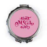 Best Mom Ever Pocket Mirror, Mothers Day Gift, Pink Compact Mirror, Purse Mirror, Mom Birthday Present, Makeup Mirror for Women - Tawshia