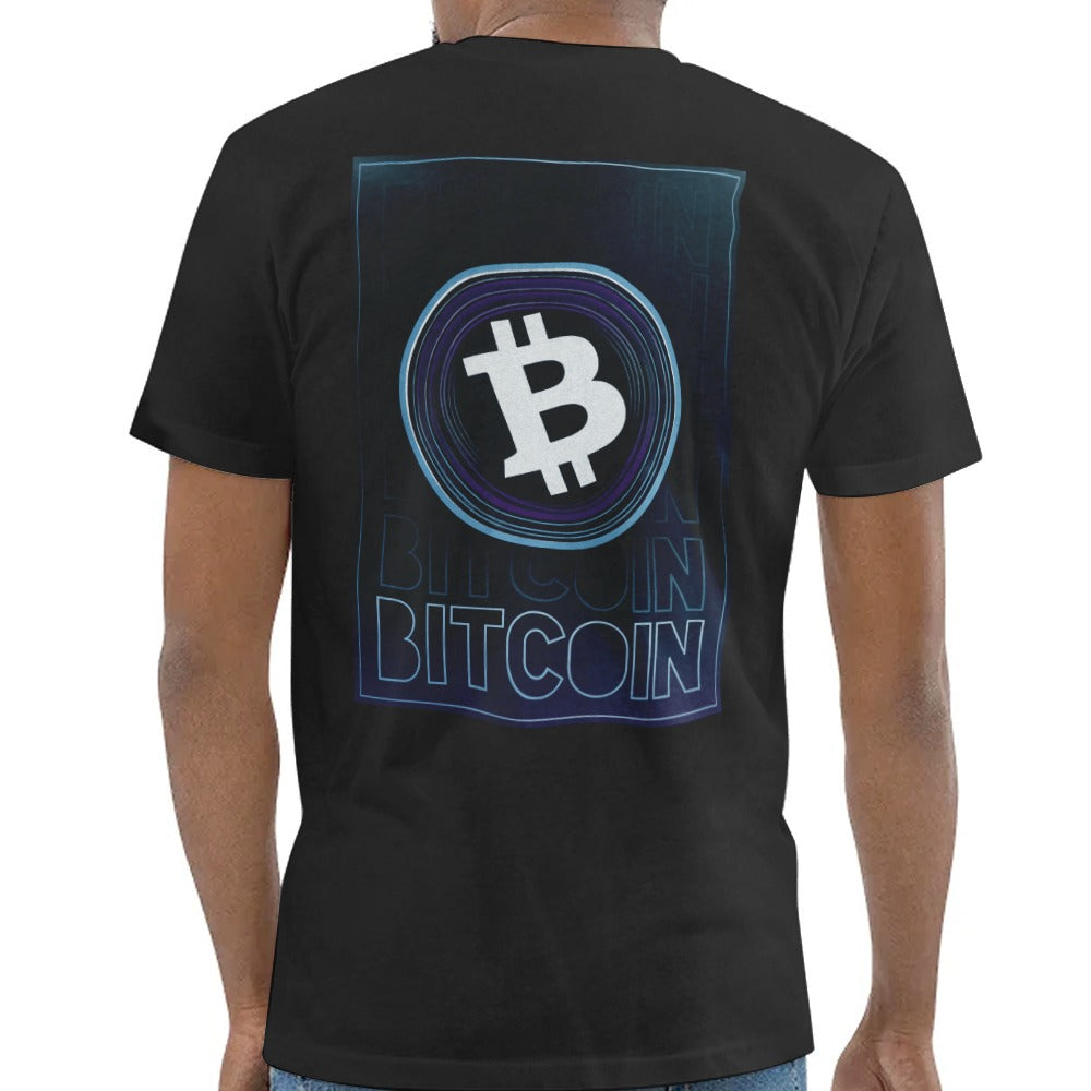 Bitcoin Logo and Text Black T-Shirt product type