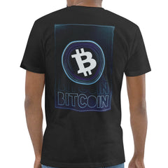 Bitcoin Logo and Text Black T-Shirt product type