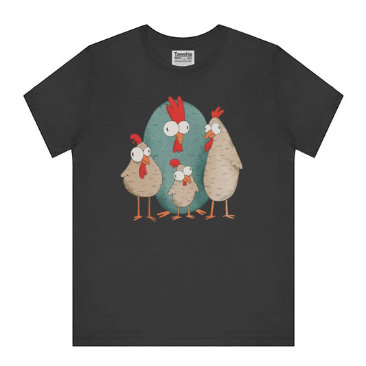 Funny Chicken Family Illustration Graphic Tee product