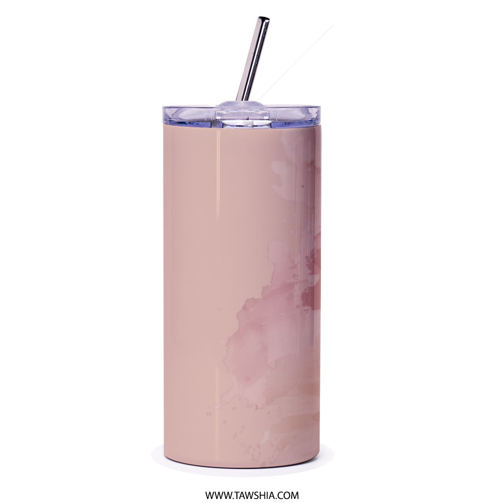 Pink Classic Car Tumbler, Floral Car Tumbler, Vintage Car Tumbler, Aesthetic Tumbler, Gift For Car Lover, Unique Tumbler Design - Tawshia