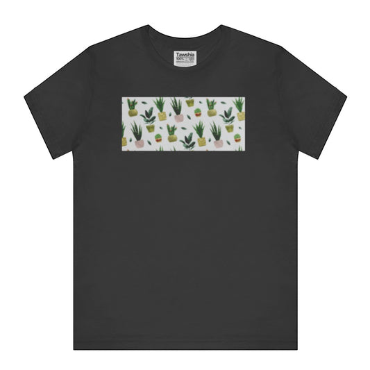 Succulent Plants Print T-Shirt Casual Graphic Tee product