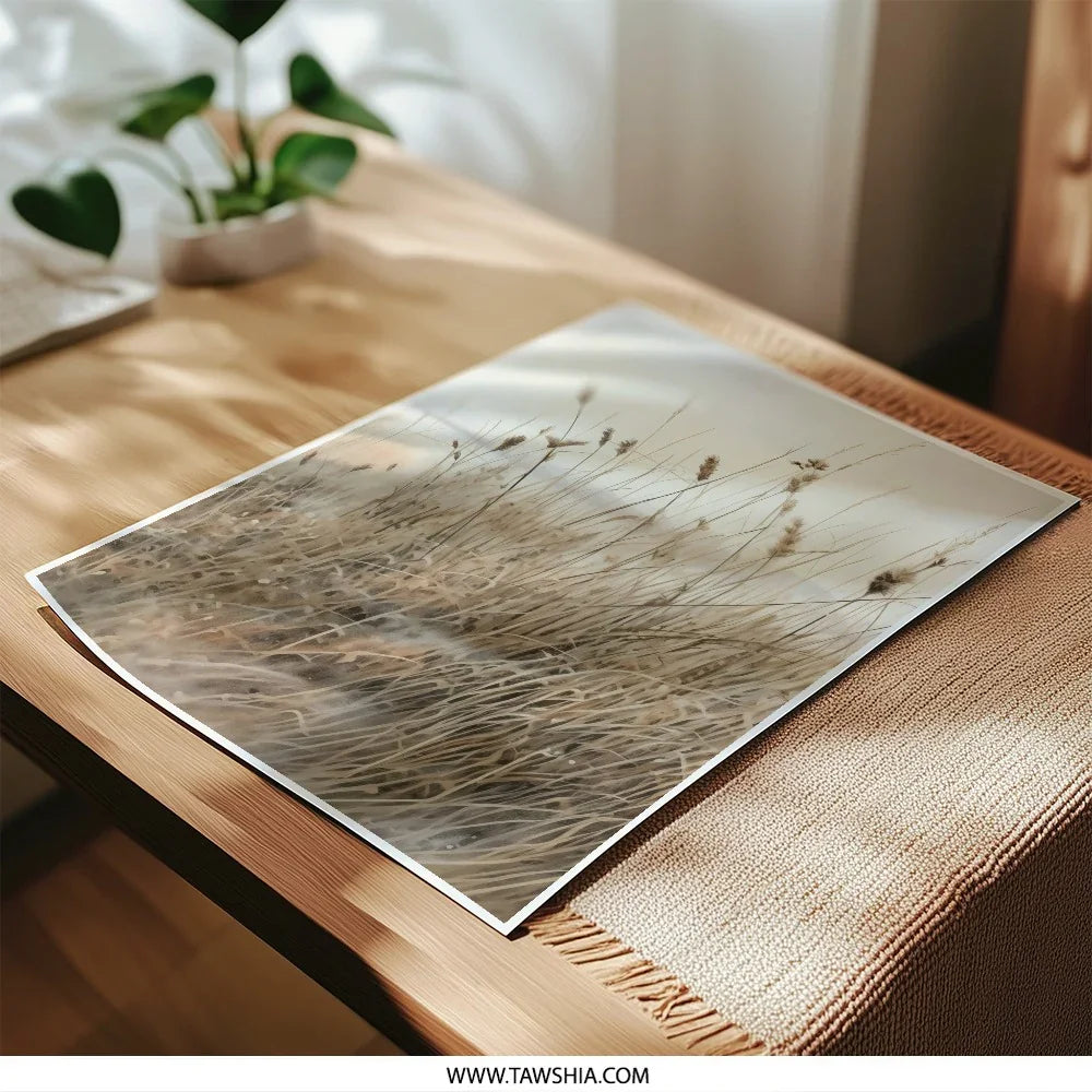Grass Field Photographic Prints, Neutral Tones Art, Coastal Home Decor, Beach Grass Photography, Nature Wall Art, Minimalist Prints - Tawshia