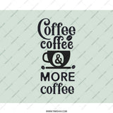 Coffee Lover Mouse Pad, More Coffee Design, Office Desk Decor, Cute Computer Mat, Funny Coffee Addict Gift, Work From Home Essentials - Tawshia