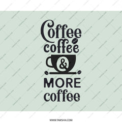 Coffee Lover Mouse Pad, More Coffee Design, Office Desk Decor, Cute Computer Mat, Funny Coffee Addict Gift, Work From Home Essentials - Tawshia