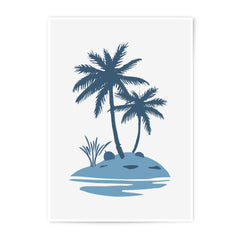 Palm Tree Island Photographic Print, Tropical Art, Coastal Home Decor, Beach House Wall Art, Ocean Breeze Photography, Nautical Theme Print - Tawshia