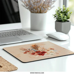 Floral MousePad, Botanical Computer Accessory, Elegant Desk Mat, Autumn Flowers Mouse Pad, Aesthetic Office Decor, Trending Gift Idea - Tawshia