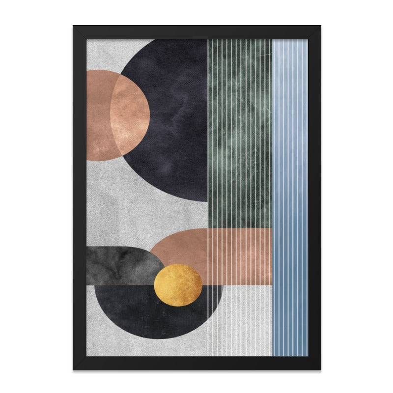 Abstract Geometric Art, Modern Wall Decor, Circle and Line Print, Contemporary Home Art, Minimalist Wall Art - Tawshia