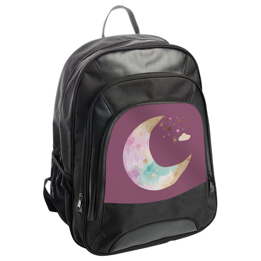Crescent Moon Backpack, Watercolor Stars Backpack, Celestial Backpack, Cute Backpack, Trendy Backpack, Everyday Backpack, School Backpack - Tawshia