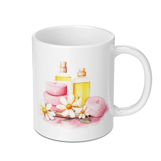 Spa Day Mug, Relaxation Gift, Self Care Mug, Watercolor Spa, Floral Mug, Spa Lover Gift, Aesthetic Mug, Coffee Mug, Tea Mug, Cozy Mug - Tawshia