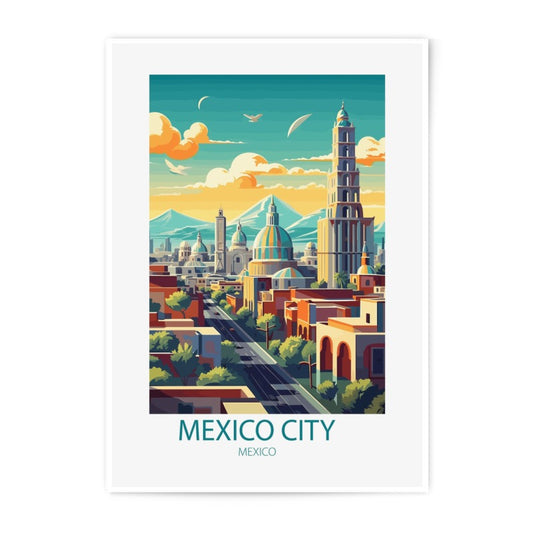 Mexico City Photographic Print, Travel Art Print, Mexican Souvenir, Cityscape Poster, Mexico Art, Home Decor, Wall Art, Gift Idea - Tawshia