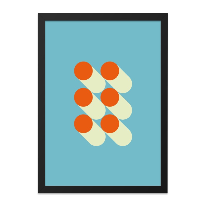 Minimalist Geometric Wall Art, Retro Circles Print, Mid Century Modern Decor, Abstract Shapes Poster, Home Office Art, Contemporary Wall - Tawshia