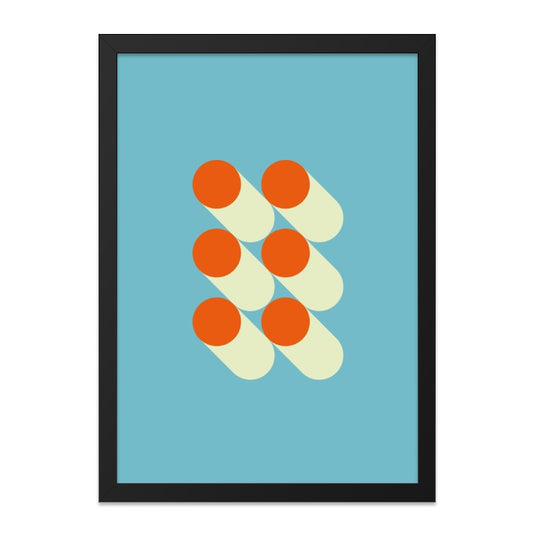 Minimalist Geometric Wall Art, Retro Circles Print, Mid Century Modern Decor, Abstract Shapes Poster, Home Office Art, Contemporary Wall - Tawshia