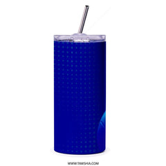 Hilali Football Tumbler, Arabic Script, Blue Soccer Ball, Sports Fan Gift, Born to Win, Hilal Saudi Club, Football Lover, Fan Gift - Tawshia