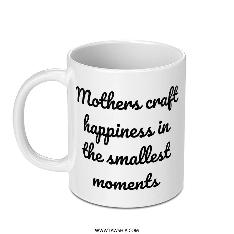 Mothers Craft Happiness Mug, Mom Gift, Inspirational Coffee Cup, Thoughtful Present, Mother's Day Idea, Everyday Mug - Tawshia