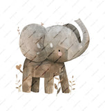 Adorable Elephant Illustration Animal Art product