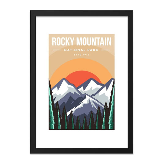 Rocky Mountain Wall Art, National Park Decor, Colorado Landscape, Sunset Print, Nature Poster, Home Decor - Tawshia