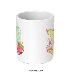 Cute Kawaii Food Mug, Adorable Drinks, Fruits, and Sweets Coffee Cup, Aesthetic Tea Cup, Fun Gift Idea - Tawshia