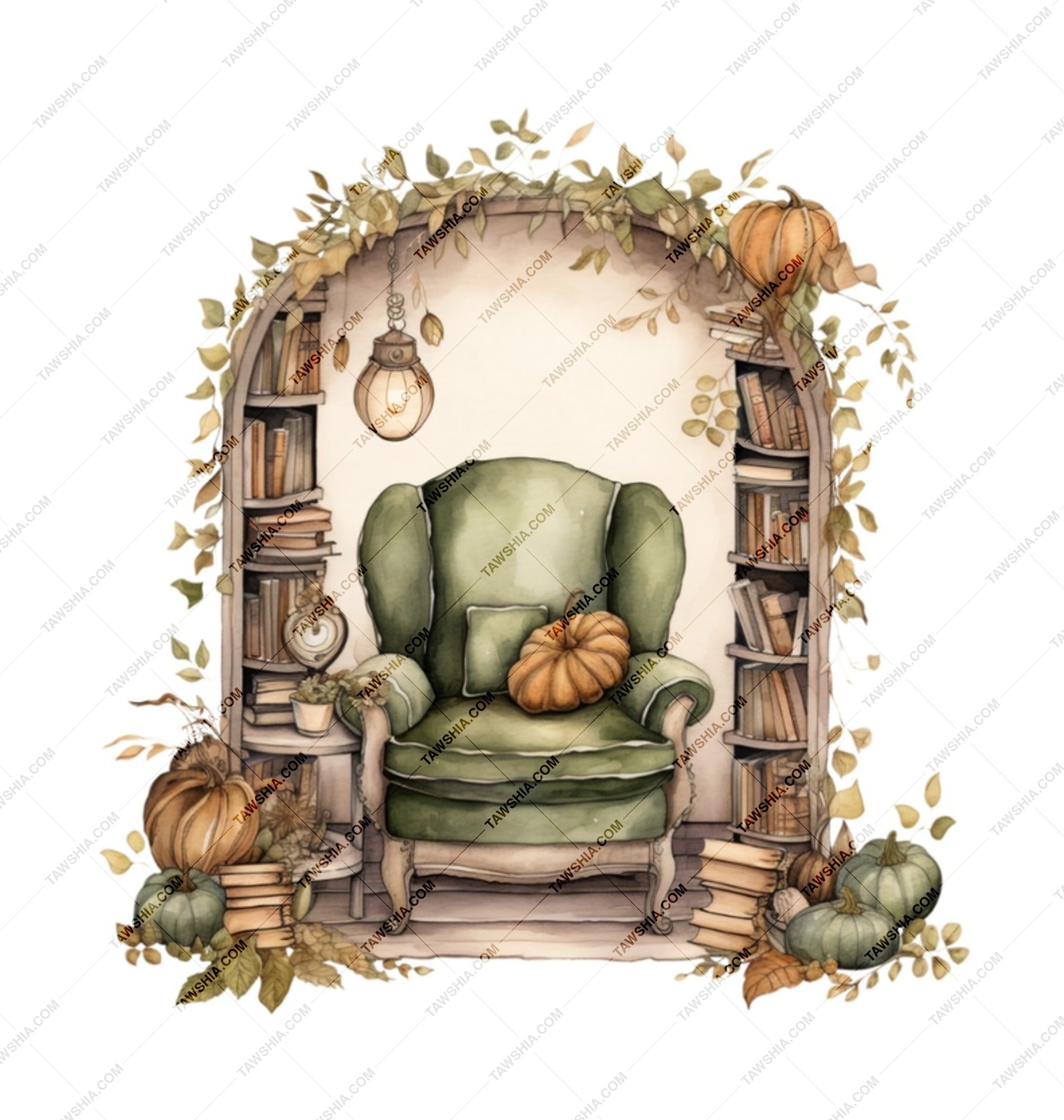 Cozy Fall Reading Nook Mug, Autumn Book Lover Gift, Pumpkin Spice Season Mug, Home Decor Mug, Library Mug, Relaxing Scene Coffee Mug - Tawshia