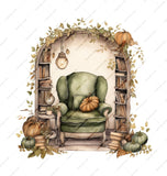 Cozy Fall Reading Nook Mug, Autumn Book Lover Gift, Pumpkin Spice Season Mug, Home Decor Mug, Library Mug, Relaxing Scene Coffee Mug - Tawshia