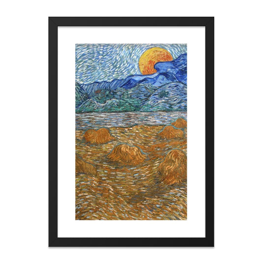 Van Gogh Wall Art, Wheat Field Painting, Impressionist Landscape Print, Haystack Wall Decor, Vintage Art Print, Dutch Art, Fine Art Print - Tawshia