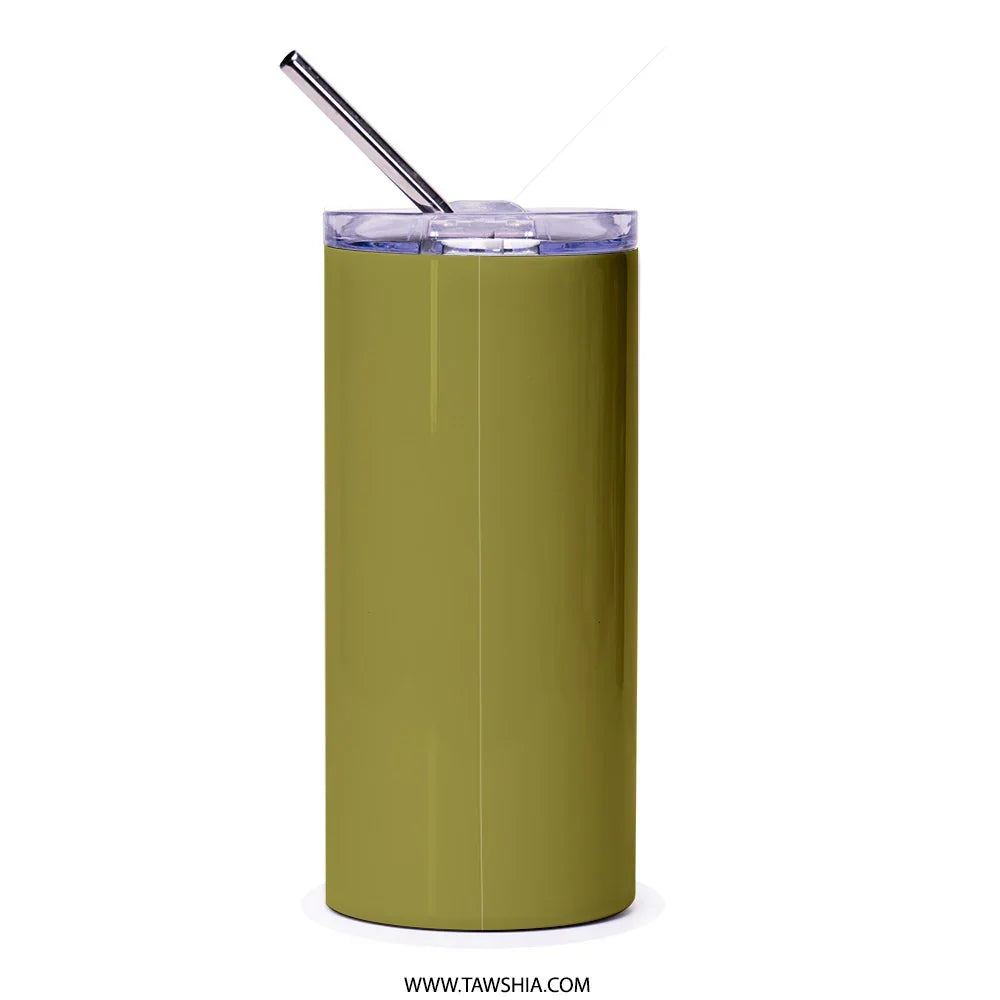 Olive Green Tumbler with Straw High Quality Drinkware Product