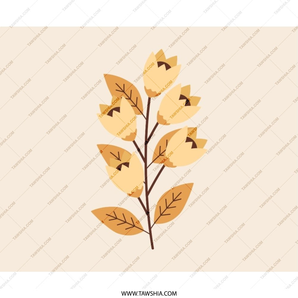 Floral Mouse Pad, Botanical Computer Accessory, Beige Yellow, Modern Office Decor, Nature Inspired, Aesthetic Gift, Desk Mat, Mousepad - Tawshia