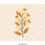 Floral Mouse Pad, Botanical Computer Accessory, Beige Yellow, Modern Office Decor, Nature Inspired, Aesthetic Gift, Desk Mat, Mousepad - Tawshia