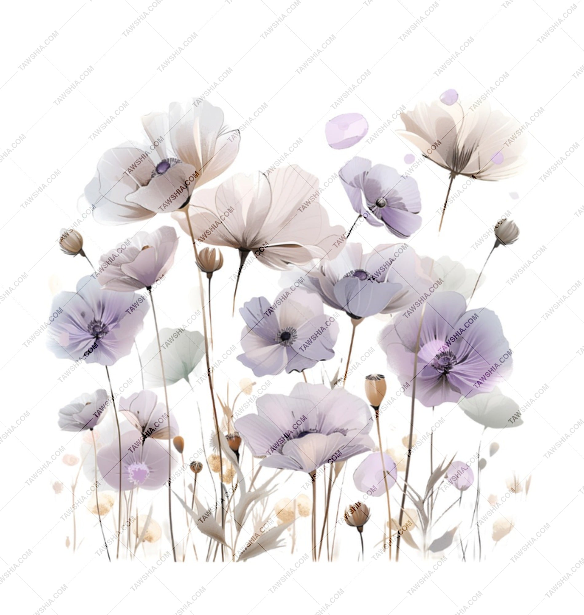 Floral Mug, Purple Poppy Mug, Flower Mug, Botanical Mug, Watercolor Floral Mug, Coffee Mug, Tea Mug, Gift Idea - Tawshia