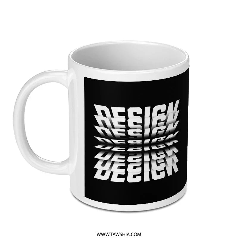 Creative Design Reflective Typography Mug product