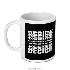 Creative Design Reflective Typography Mug product