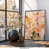 Floral Wall Art, Rose Painting Print, Abstract Flower Art, Botanical Home Decor, Modern Art Print, Wall Decor, Trendy Wall Hanging - Tawshia