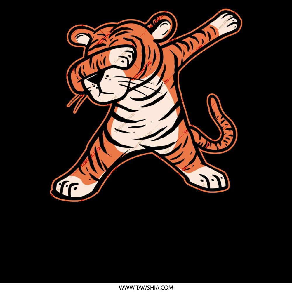 Fierce Cartoon Tiger Graphic Stylish Apparel product