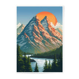 Mountain Lake Photographic Print, Landscape Art, Nature Wall Decor, Scenic Photography, Outdoor Adventure, Mountain Illustration - Tawshia