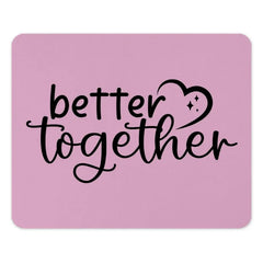 Better Together Mouse Pad, Cute Desk Decor, Work From Home, Home Office Accessories, Pink Heart Gift, Gamer Mousepad, Trendy Aesthetic - Tawshia
