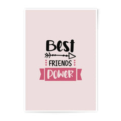 Best Friends Power Photographic Prints, Friendship Arrow Decor, Cute Wall Art, Friendship Prints, Bestie Gift, Room Decor, Wall Decor - Tawshia