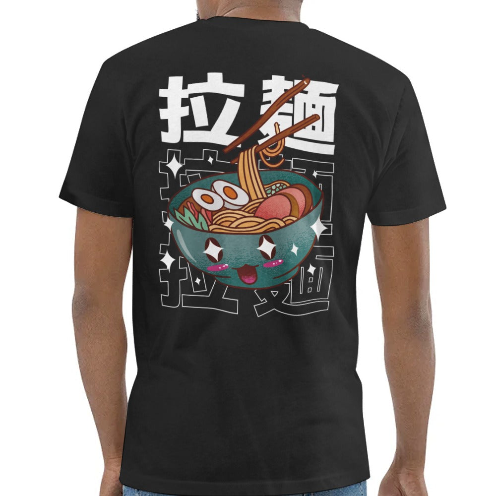Cute Noodle Bowl Graphic Tee Black T-shirt product type