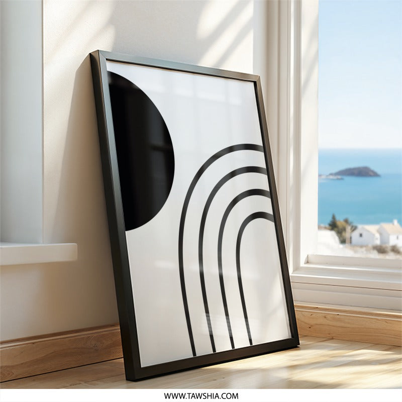 Abstract Wall Art, Modern Art Print, Minimalist Wall Decor, Black and White Art, Contemporary Art, Geometric Wall Art, Home Decor Art - Tawshia