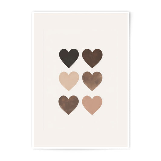 Heart Photographic Print, Neutral Tones Art, Minimalist Wall Decor, Love Hearts Poster, Modern Home Prints, Gallery Wall Art, Unique Gift - Tawshia