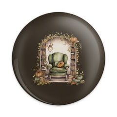 Cozy Autumn Nook Pinback Button, Reading Chair, Fall Decor, Book Lover Gift, Pumpkin Accent, Unique Aesthetic, Trendy Button - Tawshia